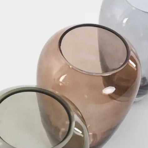 Trio de vases en verre coloré VALTOR
