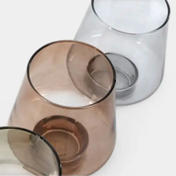 Set de 3 vases en verre colorés VEGA
