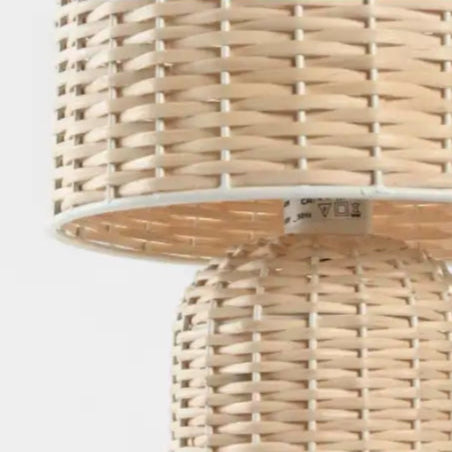 Lampe de bureau en rotin LOÉ