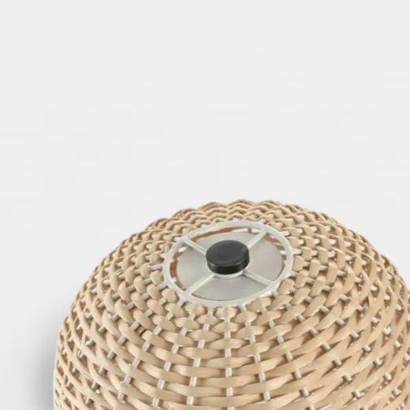 Lampe de bureau en rotin LOÉ