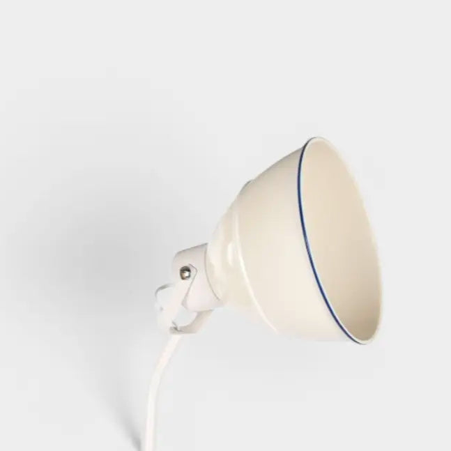 Lampadaire blanc avec liseré bleu LOREL