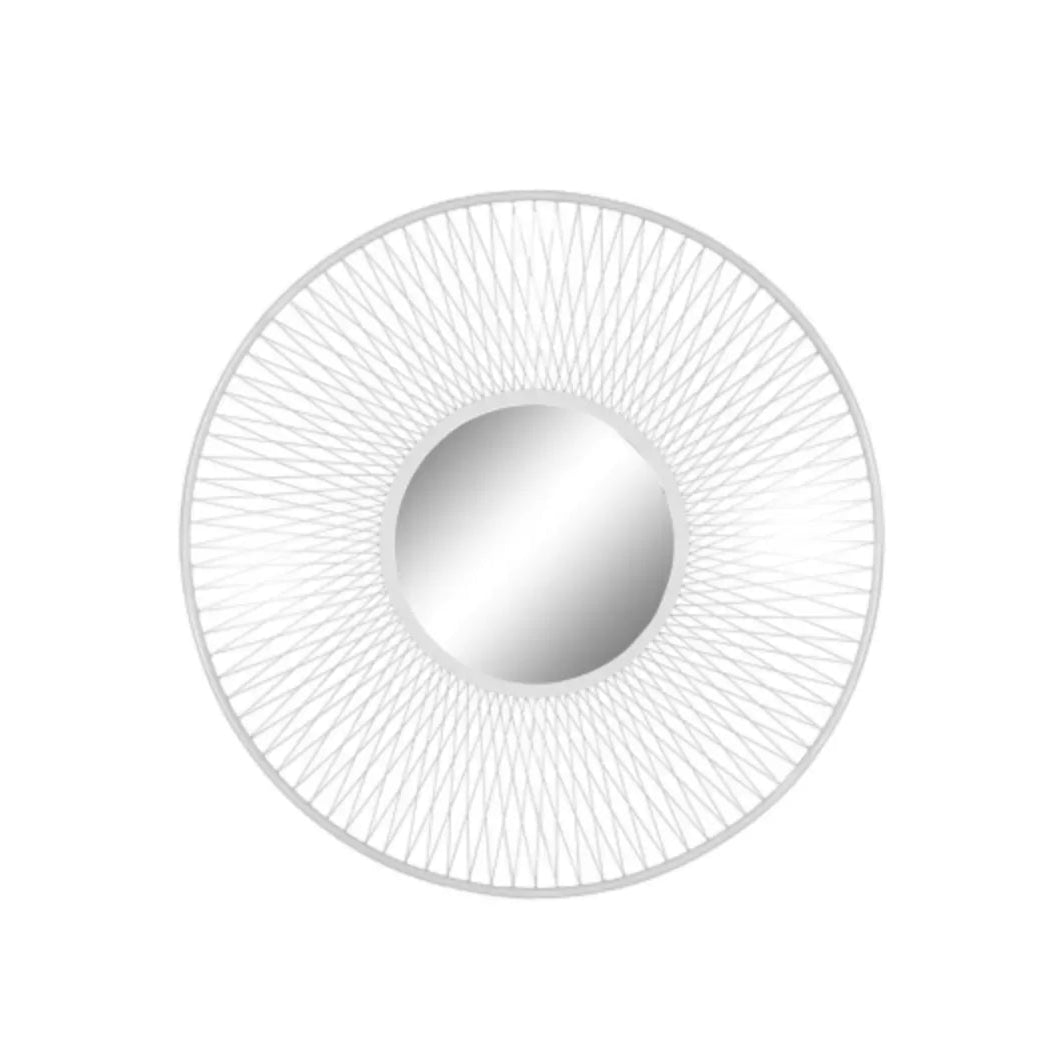 Miroir mural blanc design graphique MAUD
