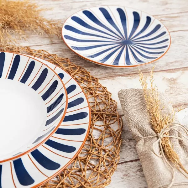 Set de vaisselle coloré AGNES (18 Pièces)