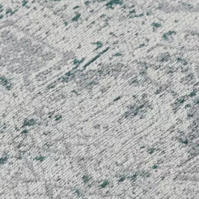 Tapis de couloir en coton chenille bleu TYRA