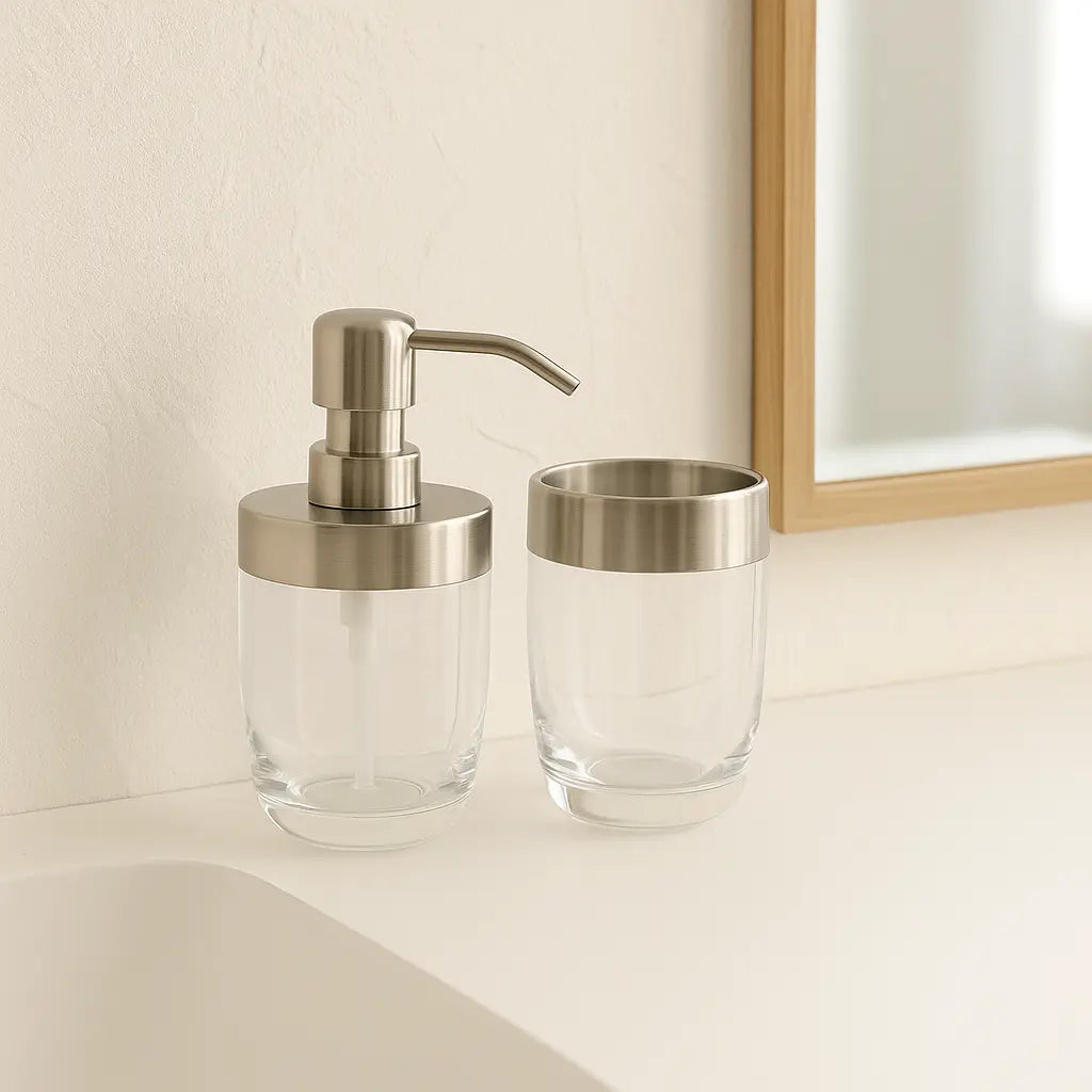 Ensemble de bain transparent & argenté BOBY