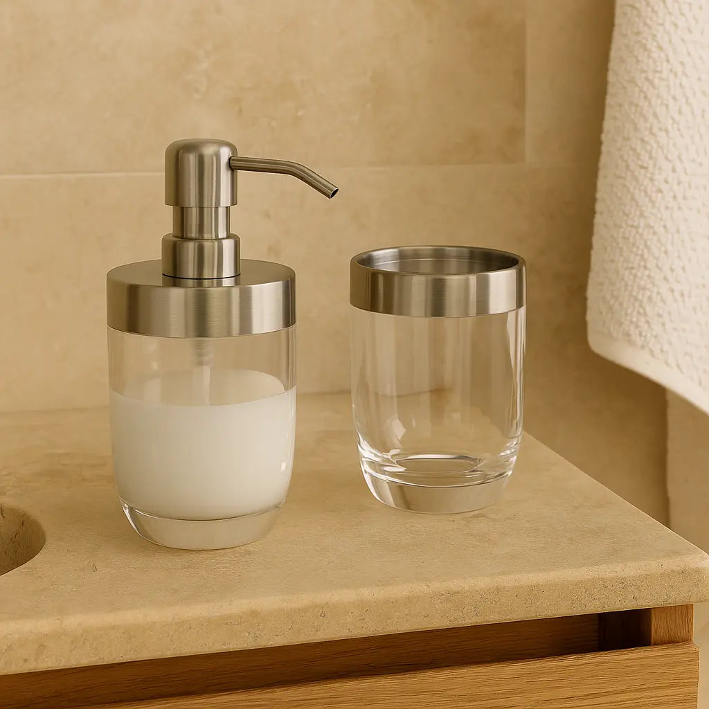 Ensemble de bain transparent & argenté BOBY