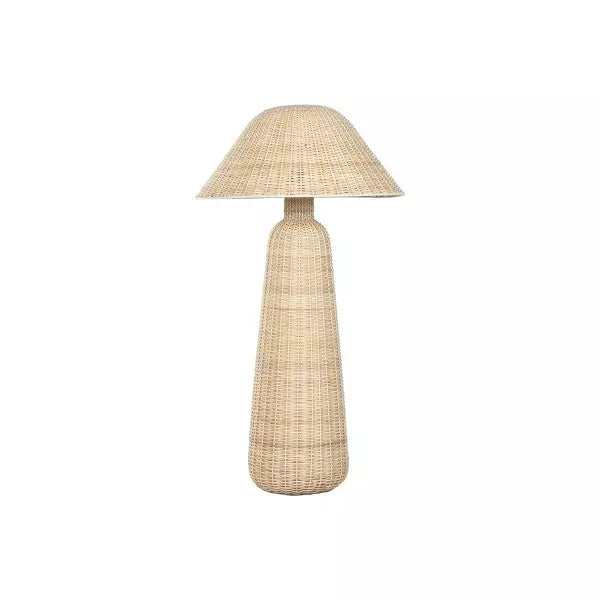 Lampadaire en rotin tressé