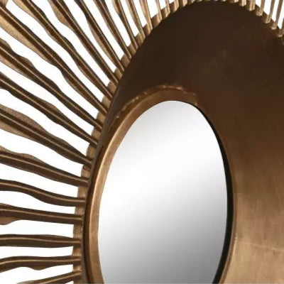 Miroir mural rond effet soleil MEDUSE