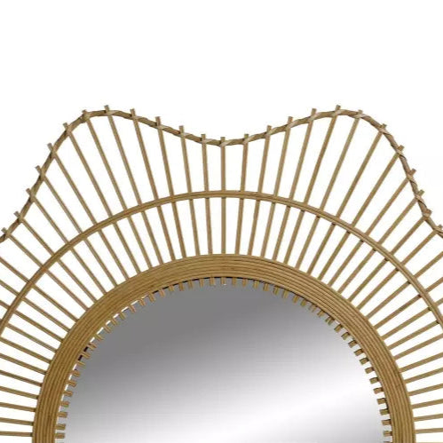 Miroir rond en bambou naturel MELOPE