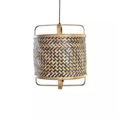 Suspension tressée noir & marron LOUNA