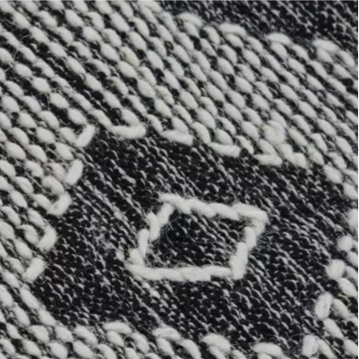Tapis motifs géométriques noir et blanc, TONY - 160 x 230