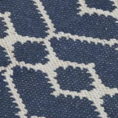 Tapis bleu et blanc réversible TANGI - 120 x 180