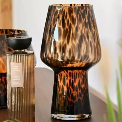 Vase tacheté marron et noir VALKYRIE