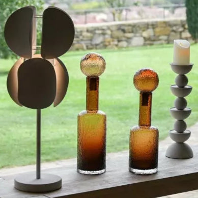 Bouteille décorative en verre fumé marron VICTOIRE L