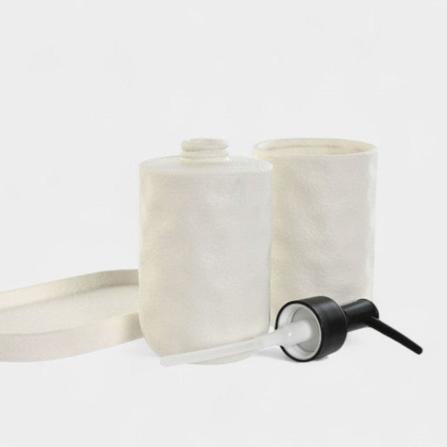 Ensemble de bain blanc et noir texturé ALBANE