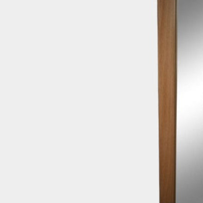 Miroir mural arrondi en bois naturel MEGAN