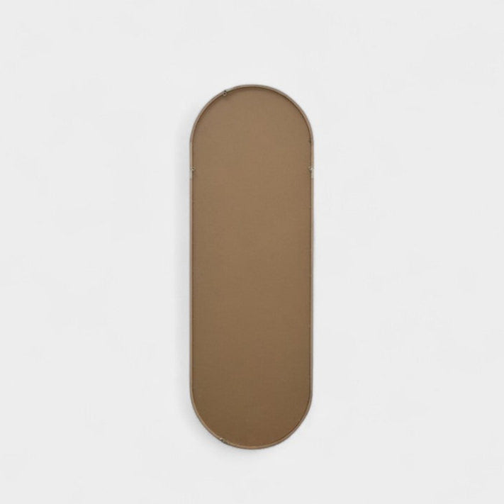Miroir mural arrondi en bois naturel MEGAN