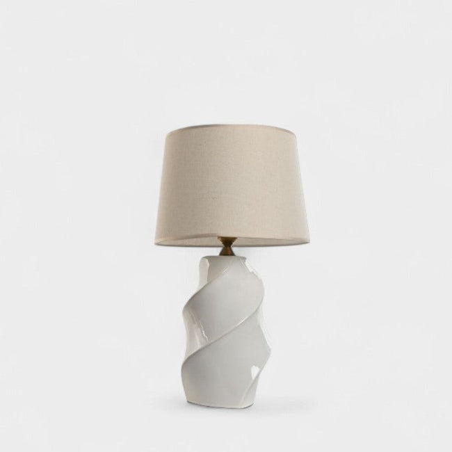 Lampe à poser design en céramique blanche ELÉA