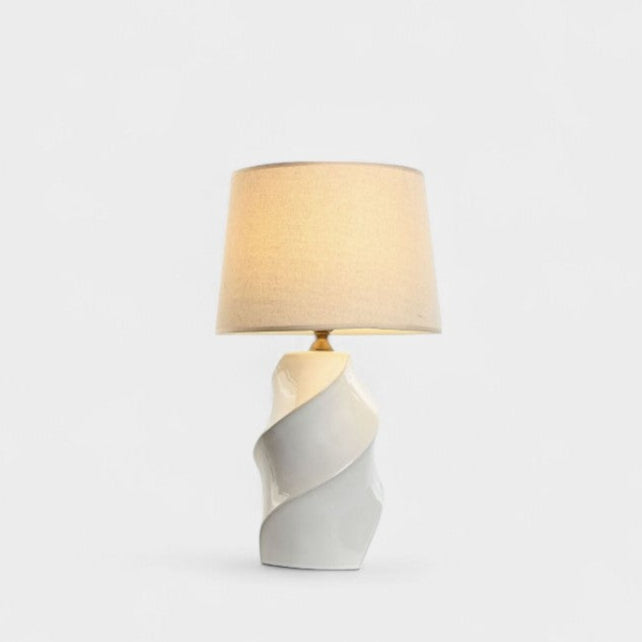 Lampe à poser design en céramique blanche ELÉA
