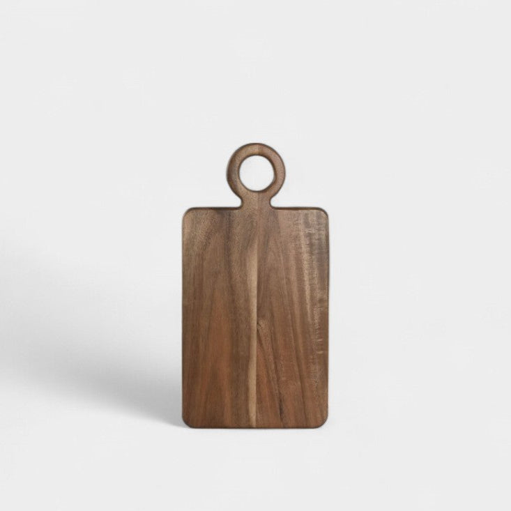 Planche à découper en bois d'acacia avec anse ronde ELORA