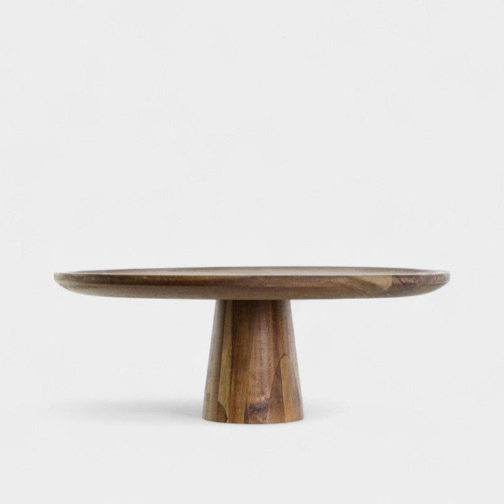 Assiette / Plateau sur pied en bois d'acacia CASSY