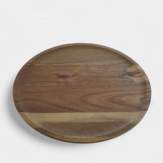 Assiette / Plateau sur pied en bois d'acacia CASSY