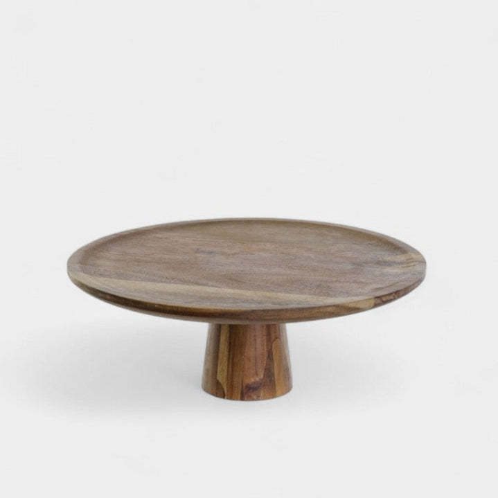 Assiette / Plateau sur pied en bois d'acacia CASSY
