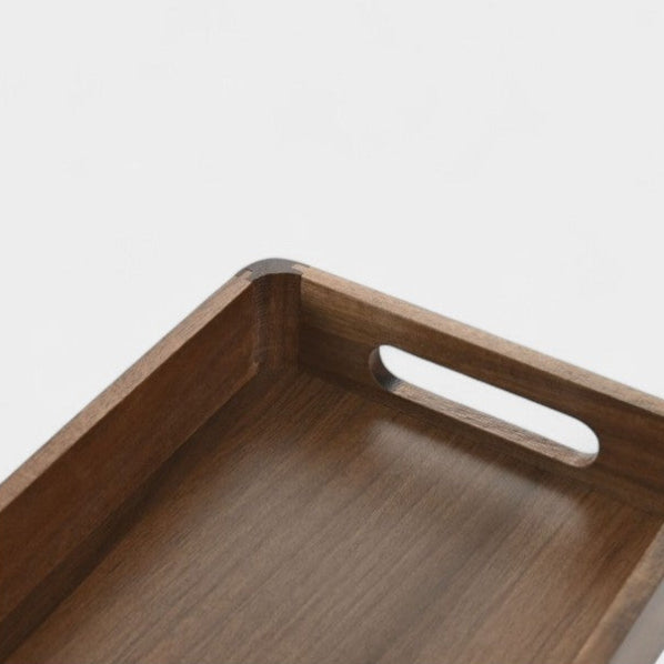 Plateau rectangulaire en bois d'acacia aux bords arrondis ALAIN