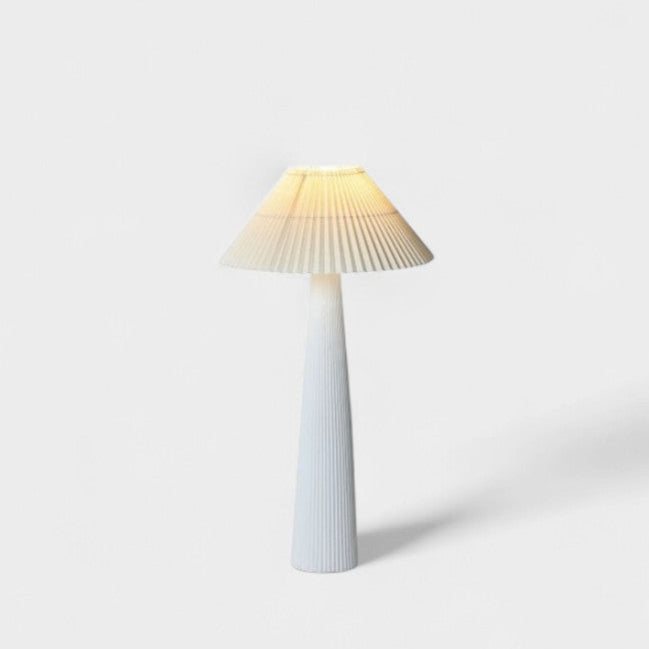 Lampadaire plissé crème CONSTANCE