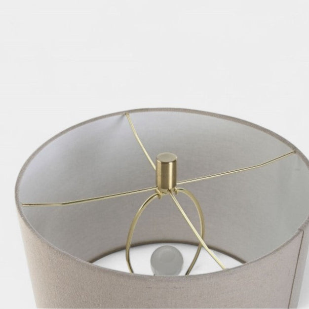 Lampe de table en marbre et lin ANNA