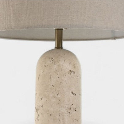 Lampe de table en marbre et lin ANNA
