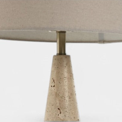 Lampe en marbre naturel et lin RIVIERA