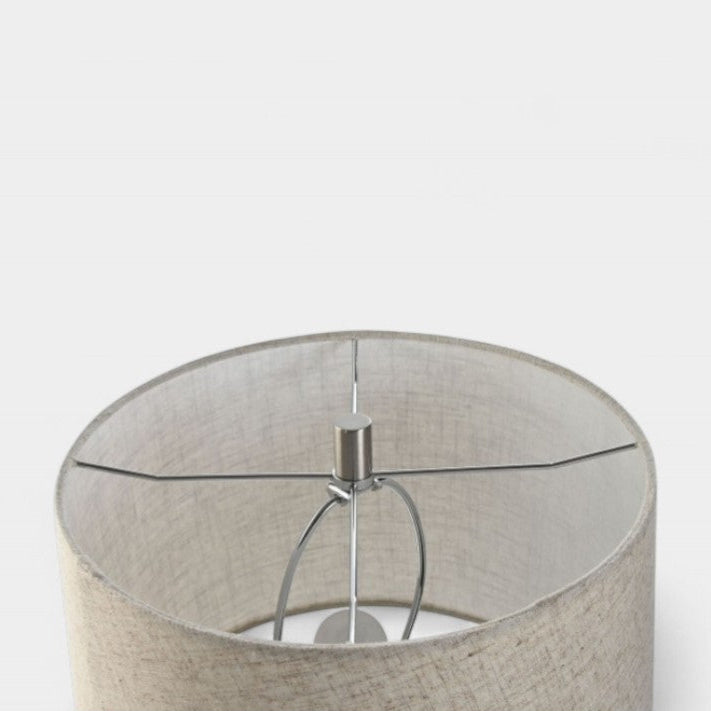 Lampe au pied ondulé beige ANIA
