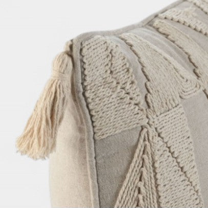 Coussins beige naturel esprit bohème CALIE