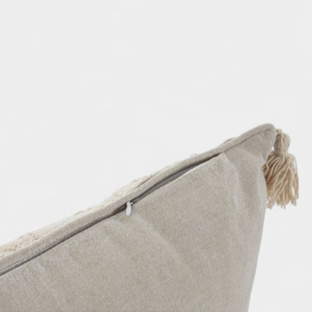 Coussins beige naturel esprit bohème rectangle CALIE