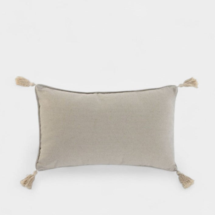 Coussins beige naturel esprit bohème rectangle CALIE