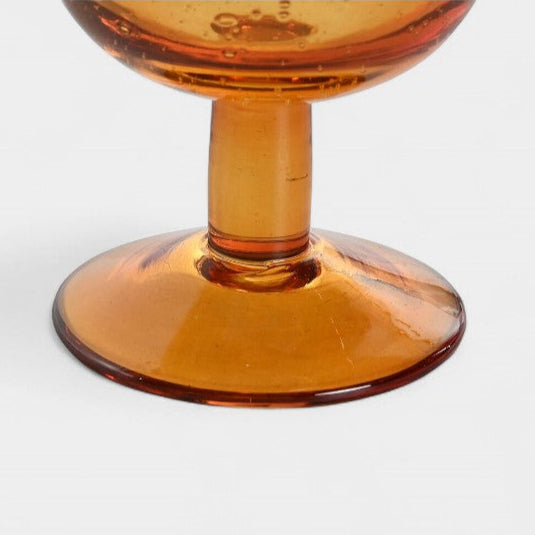 Set de 6 verres à pied en verre soufflé ambre GIULIA