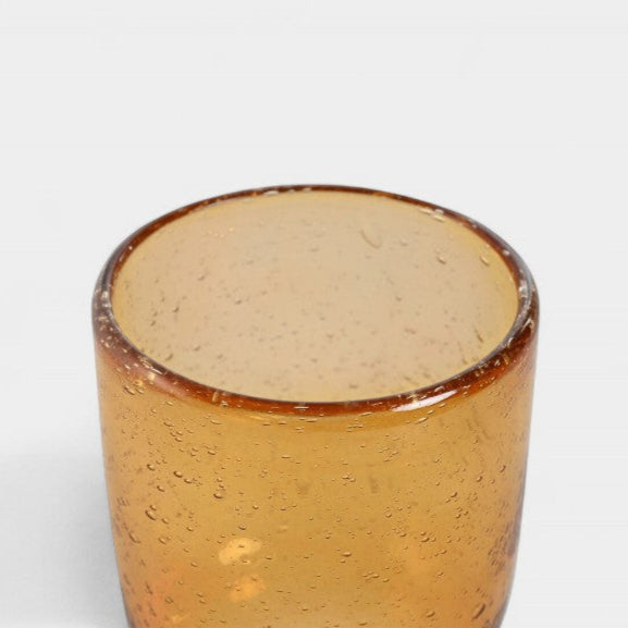 Set de 6 verres à pied en verre soufflé ambre GIULIA