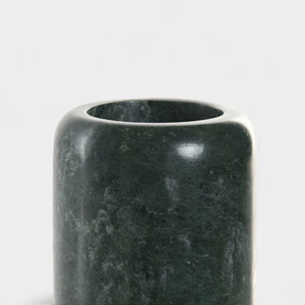 Pot à brosse à dents en marbre vert