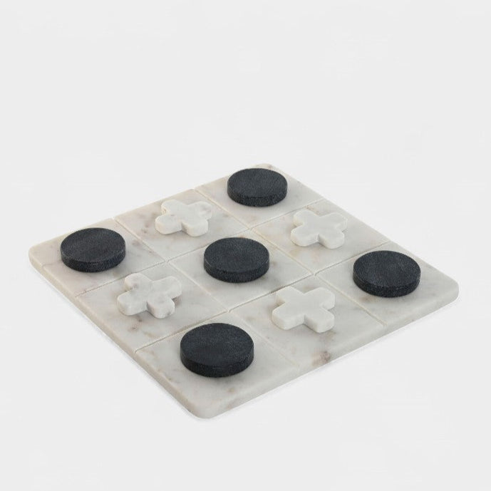 Jeu de morpion en pierres noir et blanc – Arthur