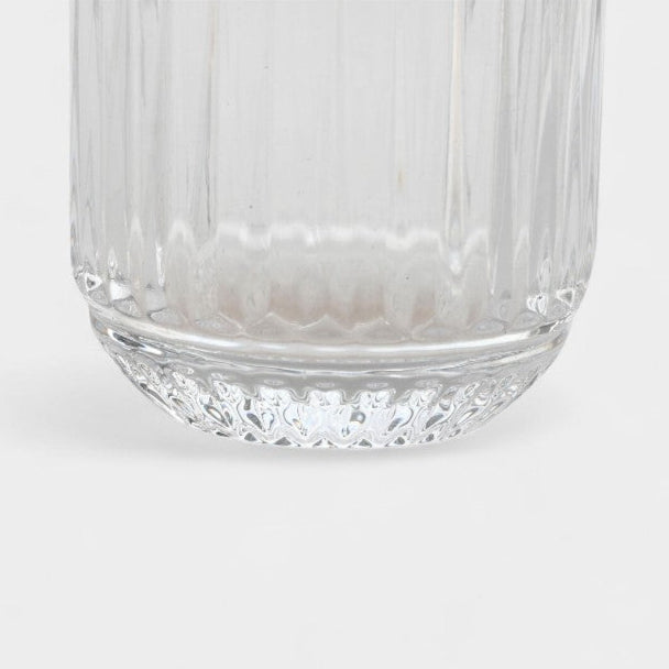 Set de 6 verres transparents rainurés Sophia