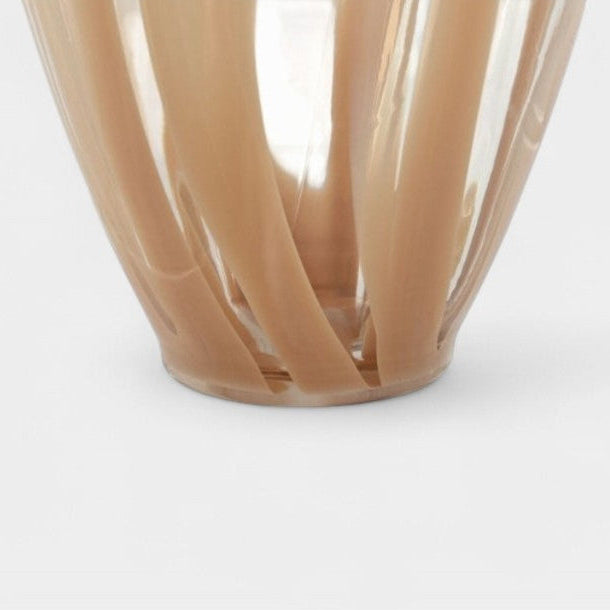 Vase rayé pêche VIRGINIA