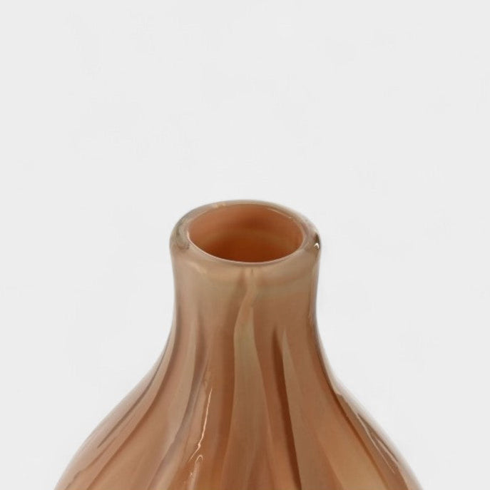 Vase rayé pêche VIRGINIA