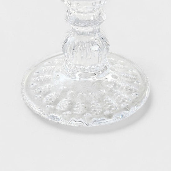 Set de verres texturé sur pied transparent (6 Unités)