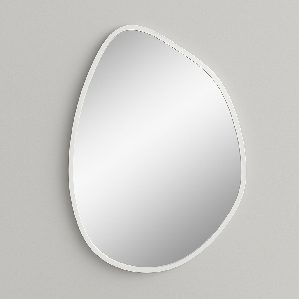 Miroir oblong moderne blanc MIRAIL