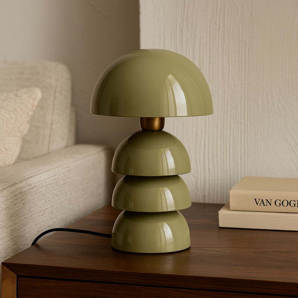 Lampe à poser design vert sauge