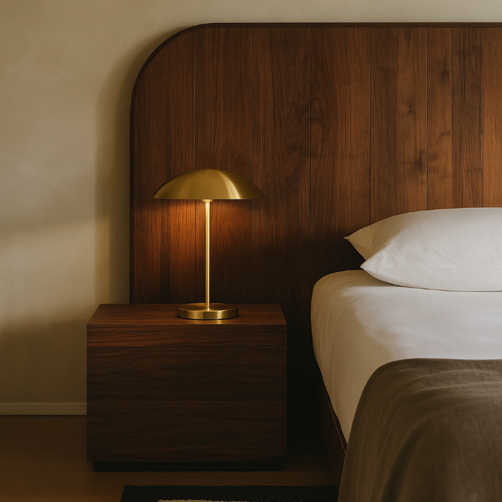 Lampe dorée design en métal brossé JADE
