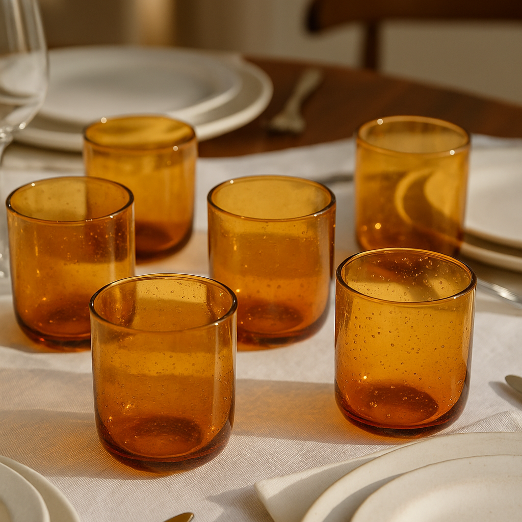 Set de verres ambre GIULIA (6 Unités)