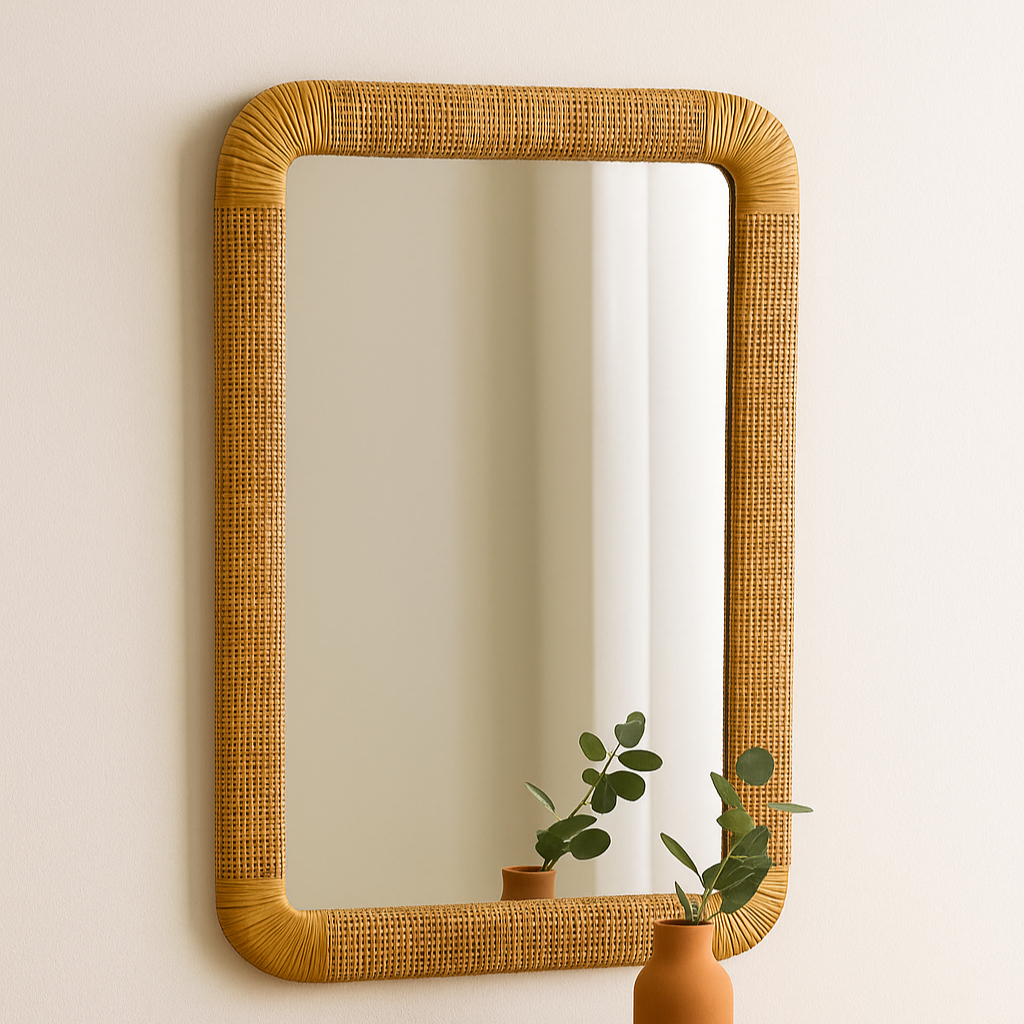 Miroir rectangulaire en rotin TAMY