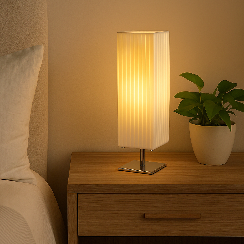 Lampe de table moderne en tissu blanc RIVA